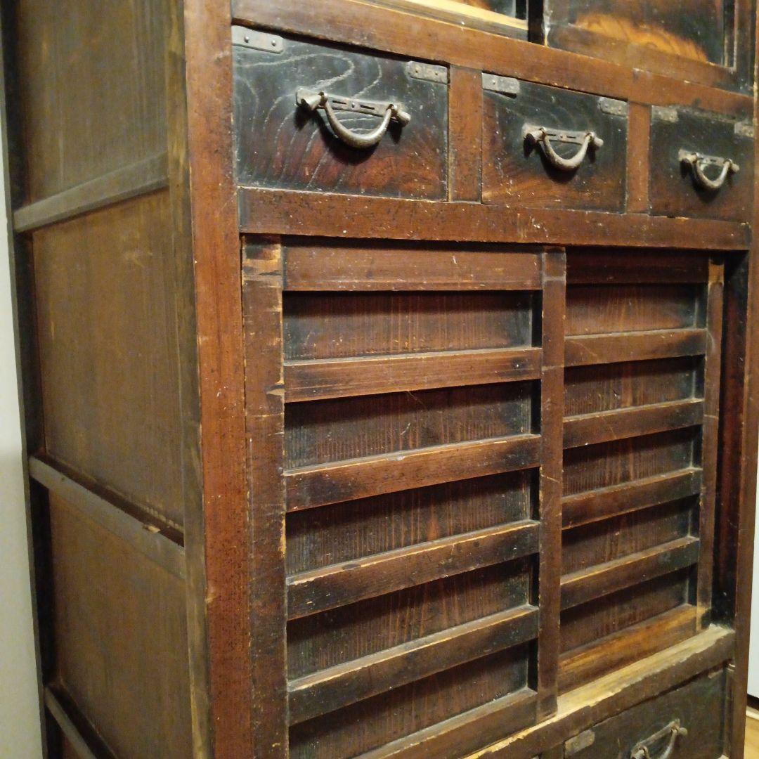 生活用 多目的箪笥 水屋 食器棚 明治時代｜京都市内配送可／引き取り可