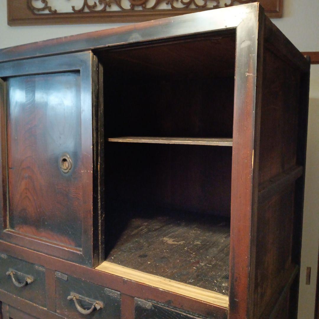 生活用 多目的箪笥 水屋 食器棚 明治時代｜京都市内配送可／引き取り可