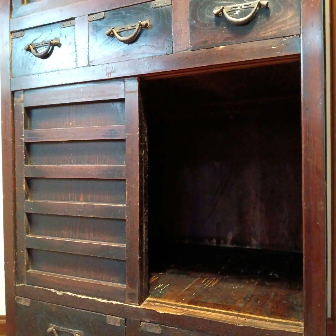 生活用 多目的箪笥 水屋 食器棚 明治時代｜京都市内配送可／引き取り可