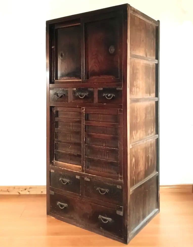 生活用 多目的箪笥 水屋 食器棚 明治時代｜京都市内配送可／引き取り可