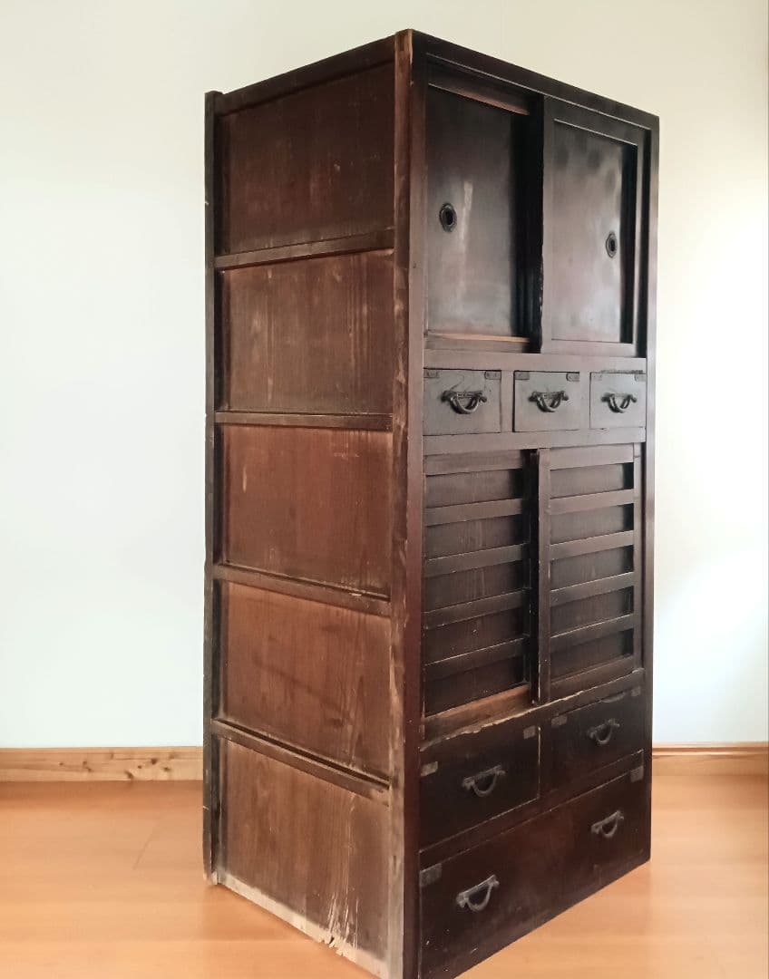 生活用 多目的箪笥 水屋 食器棚 明治時代｜京都市内配送可／引き取り可