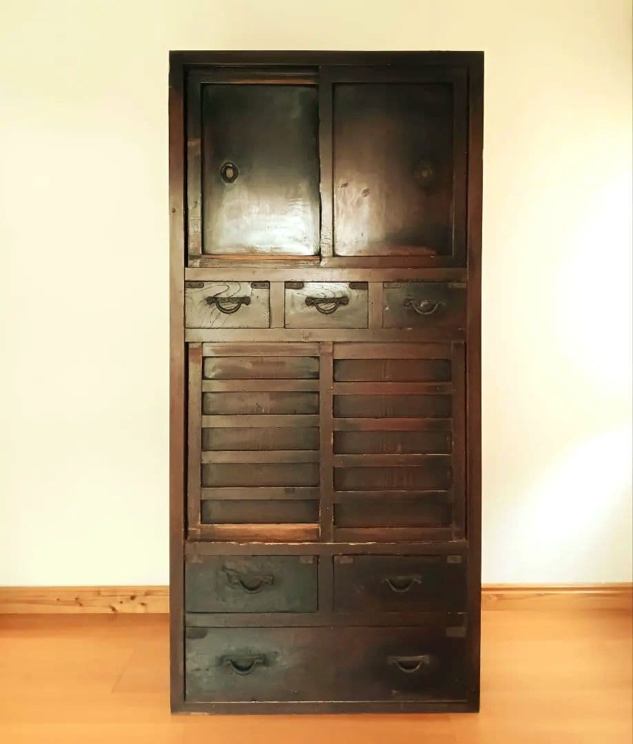 生活用 多目的箪笥 水屋 食器棚 明治時代｜京都市内配送可／引き取り可