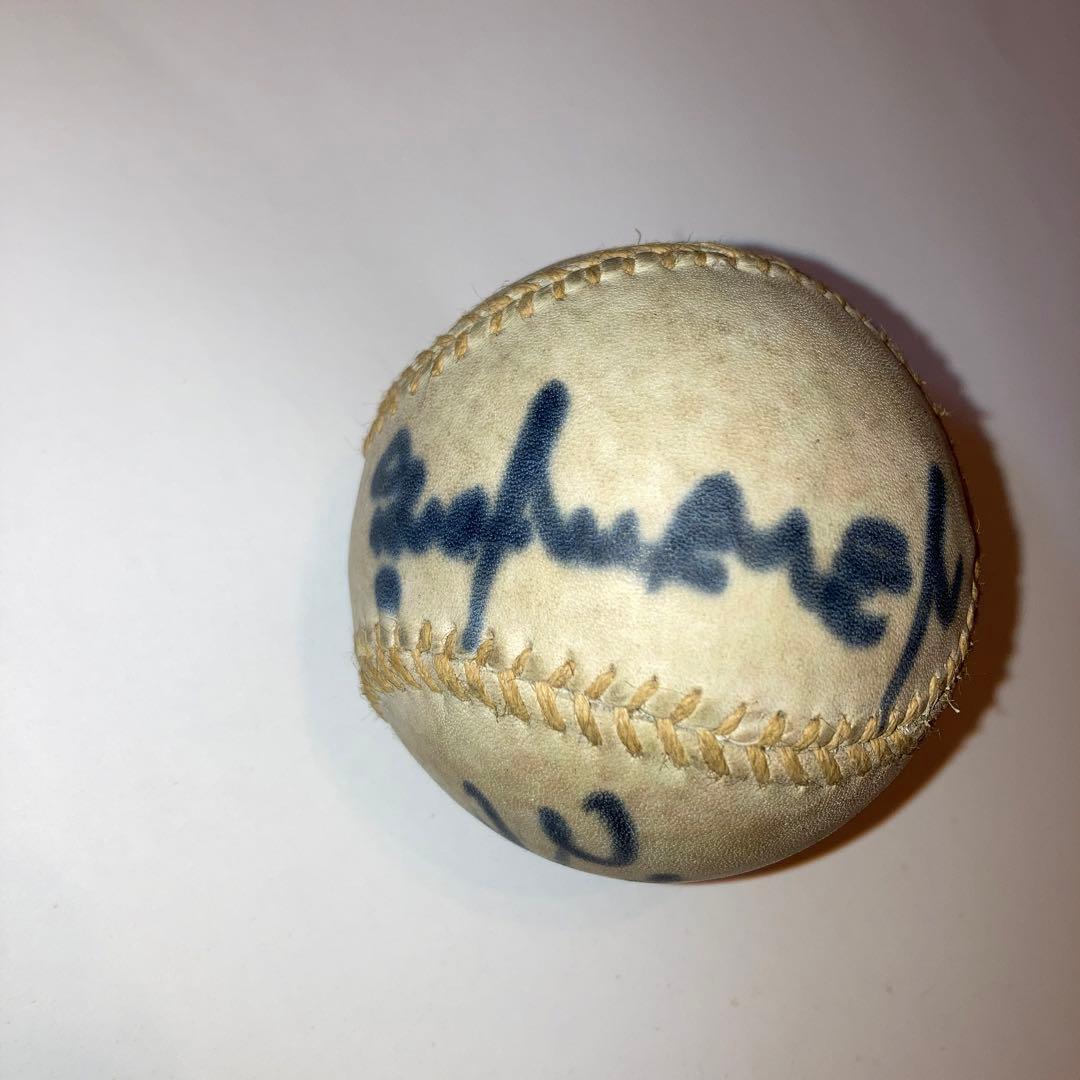 吉田義男、村山実、ジーンバッキーサイン入り野球ボール
