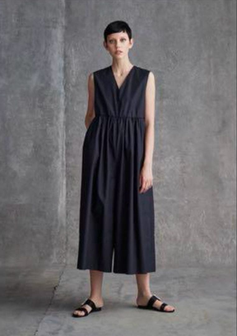 【22SS】美品✨ドゥロワー オールインワン ワイドパンツ サロペット 38 M