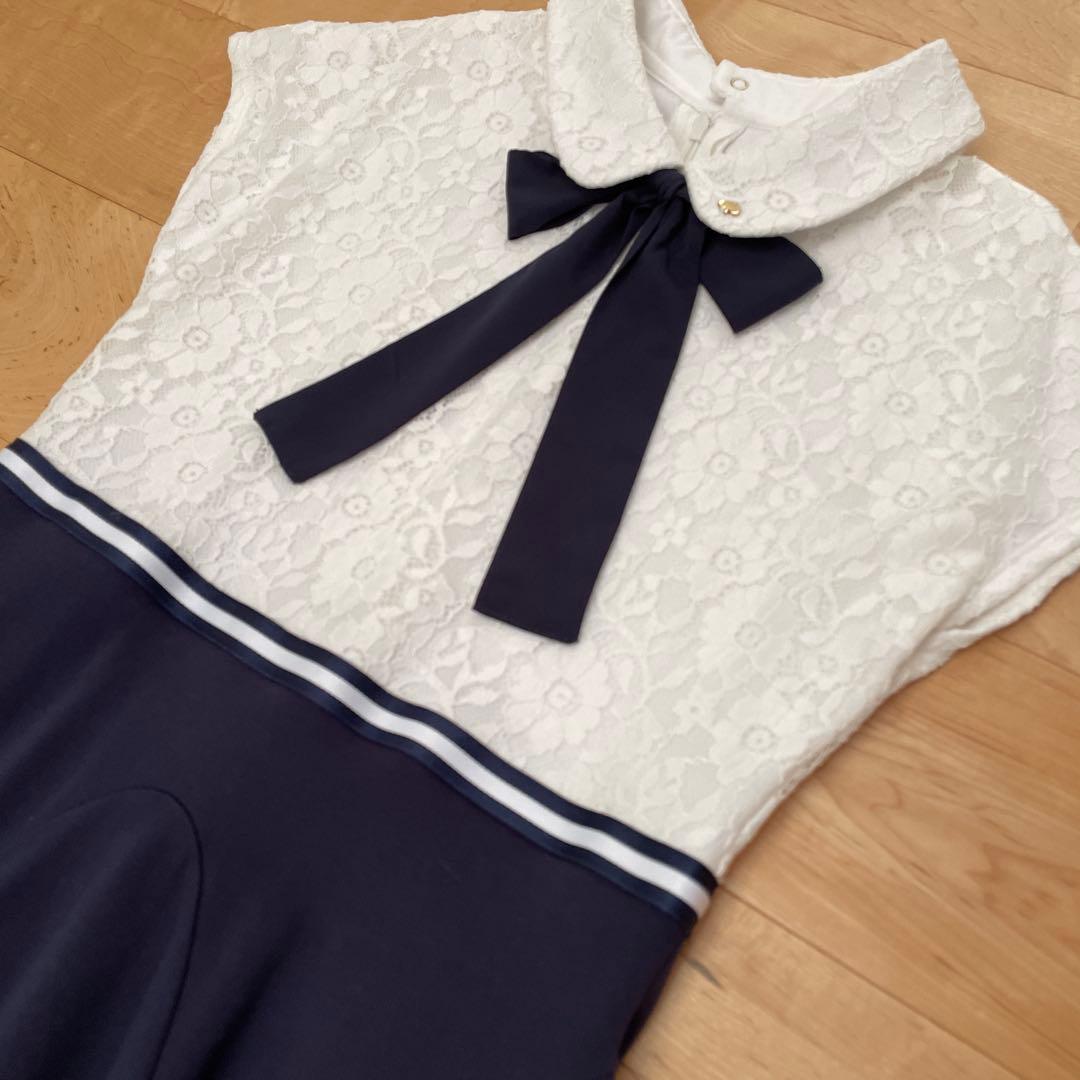 美品☆ ケイトスペード　レースドッキングワンピース　150