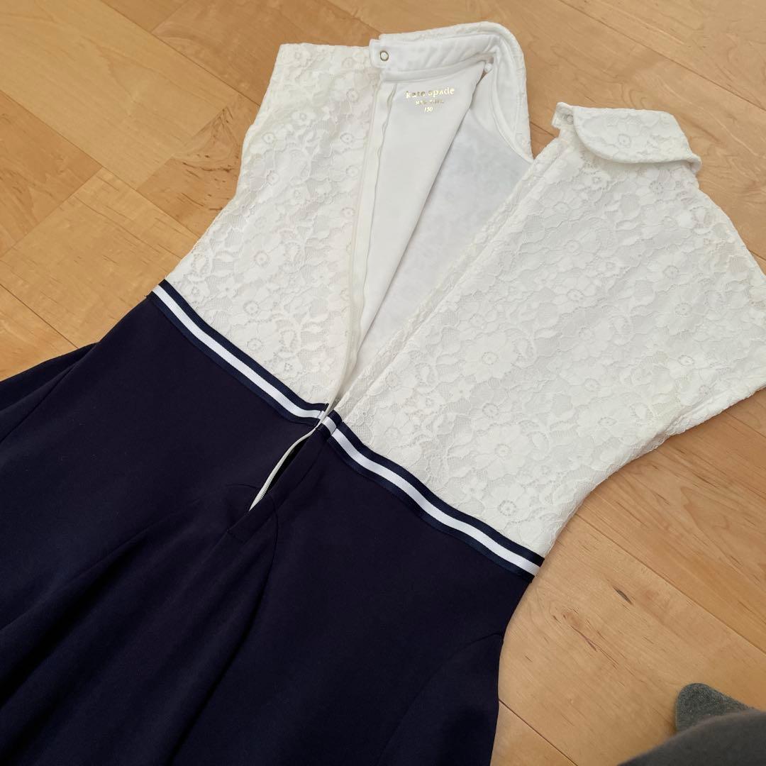 美品☆ ケイトスペード　レースドッキングワンピース　150