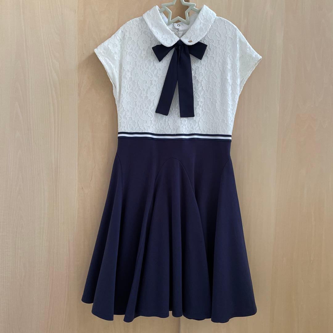 美品☆ ケイトスペード　レースドッキングワンピース　150