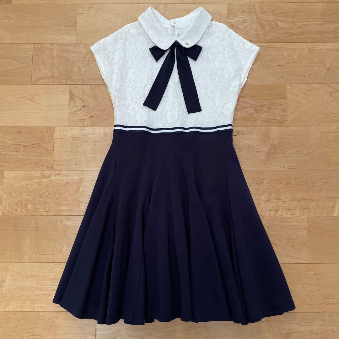 美品☆ ケイトスペード　レースドッキングワンピース　150