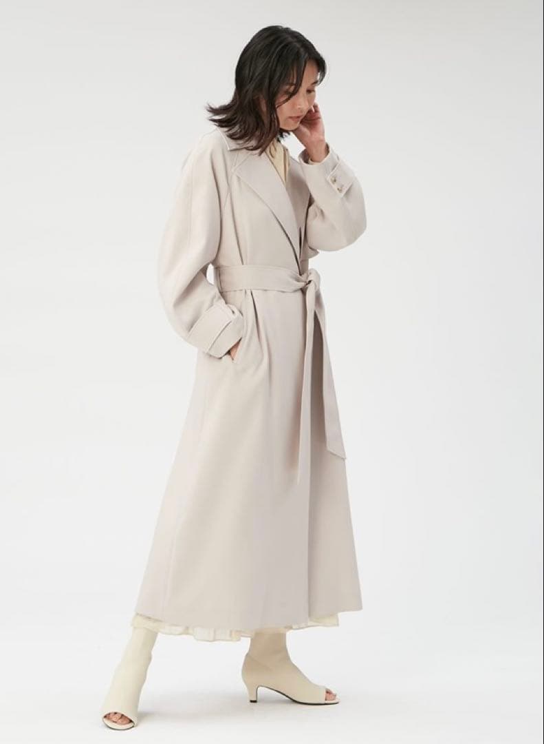 FRAY I.D フレイアイディー♪ウールカルゼトレンチコート NVY