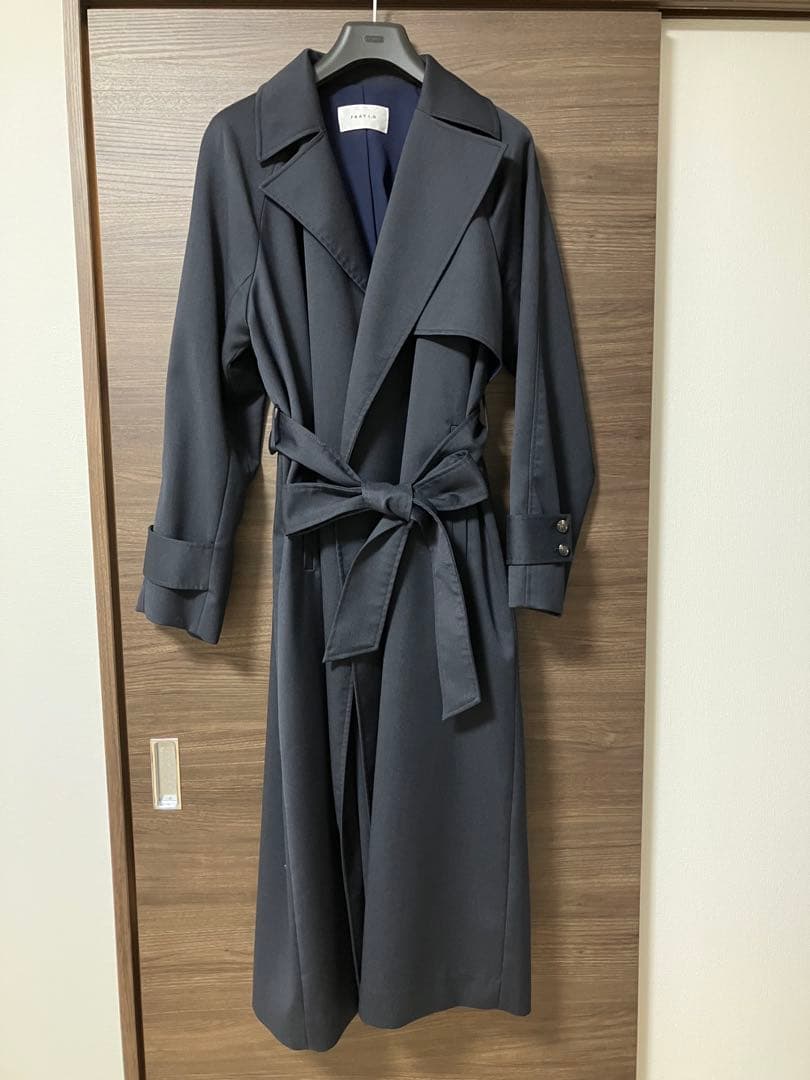 FRAY I.D フレイアイディー♪ウールカルゼトレンチコート NVY