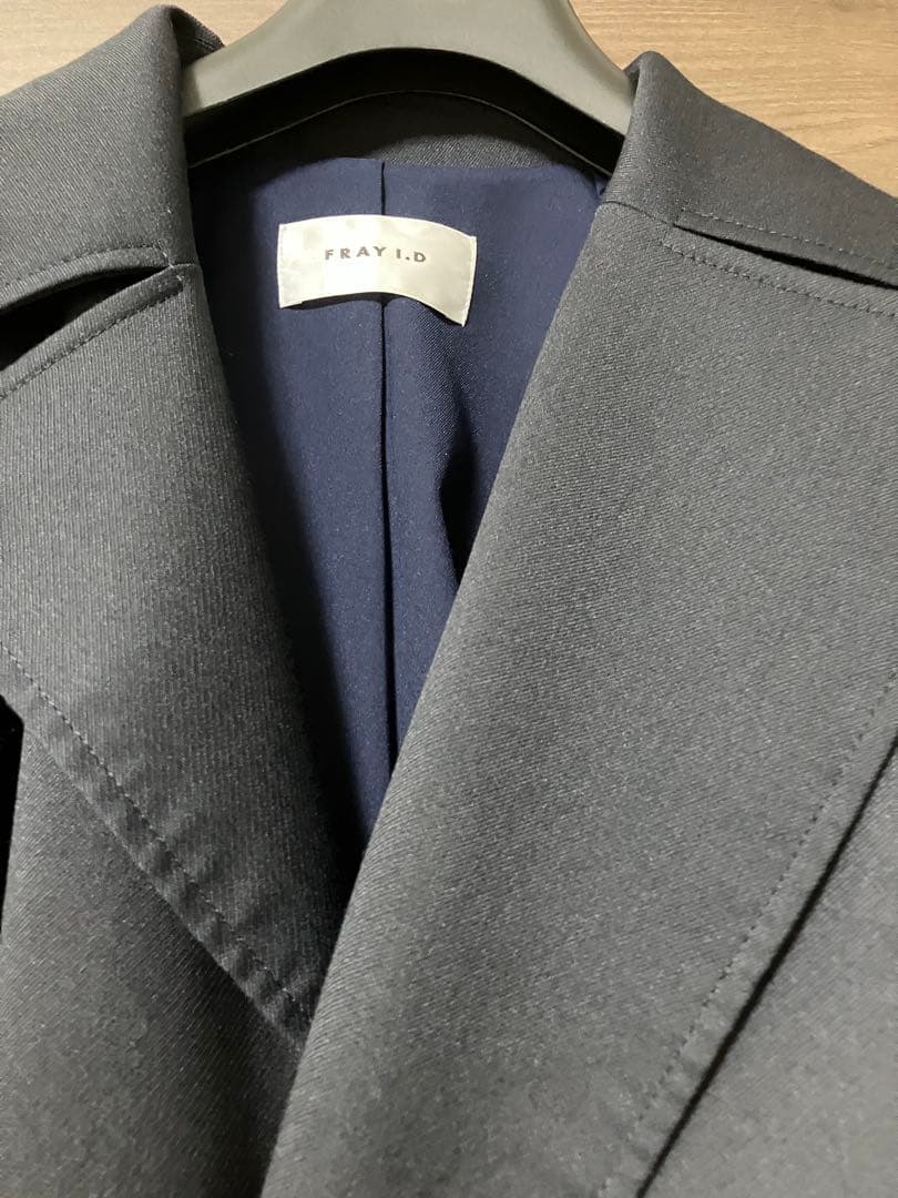 FRAY I.D フレイアイディー♪ウールカルゼトレンチコート NVY