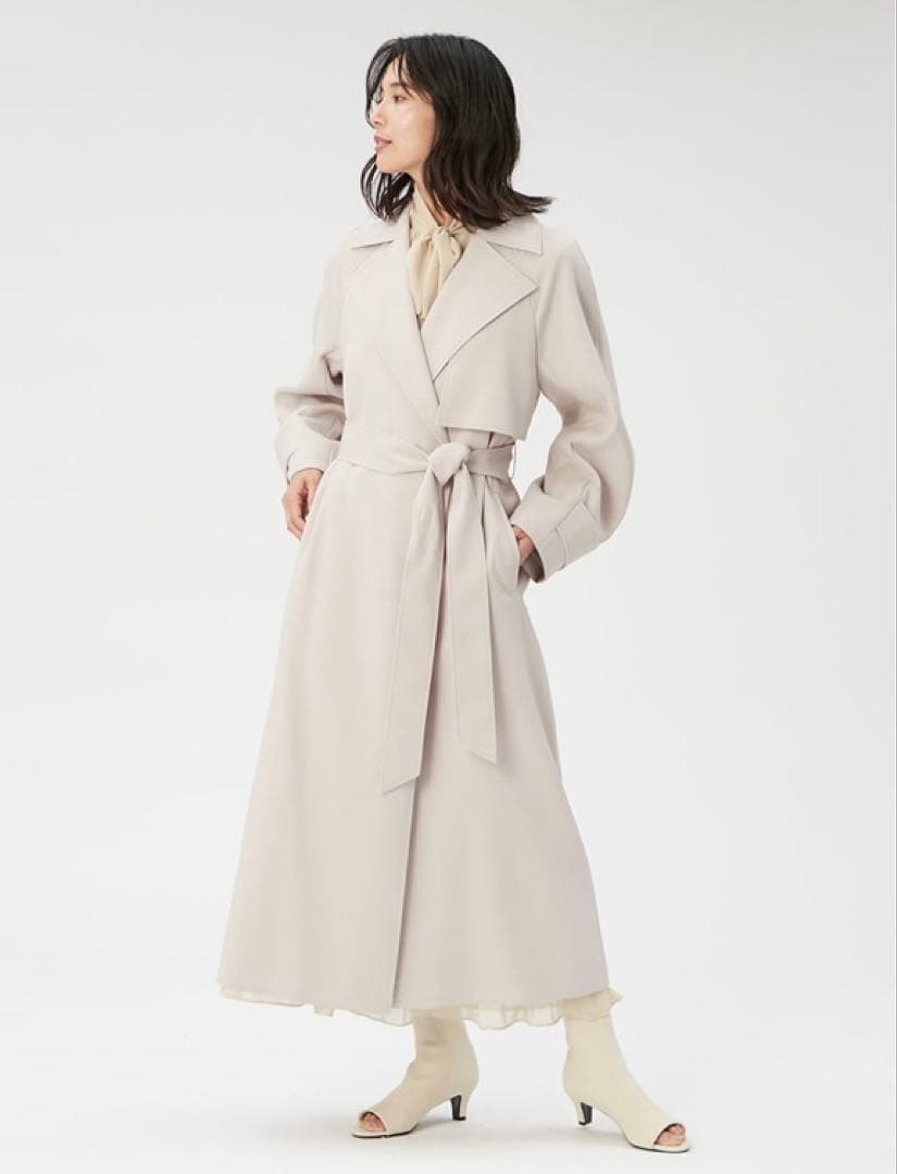 FRAY I.D フレイアイディー♪ウールカルゼトレンチコート NVY