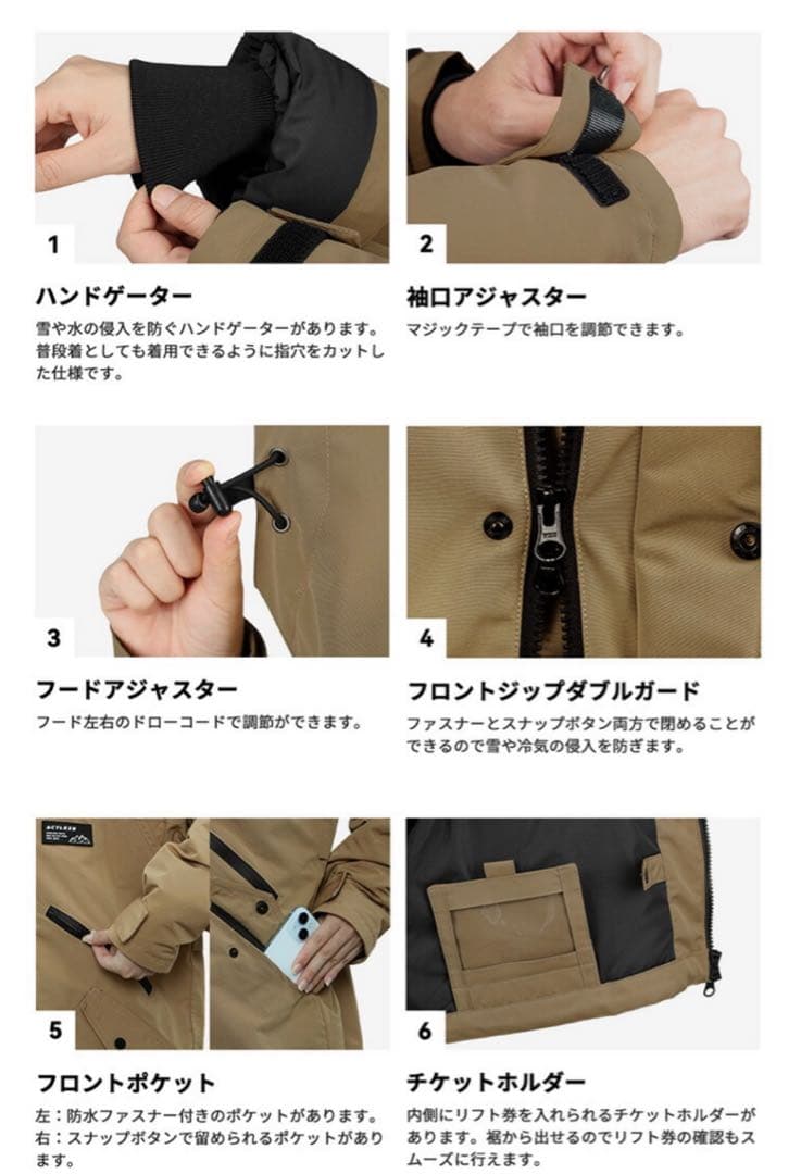 【新品未使用】Actleis アクレイス スノーボードウェア レディース 上下