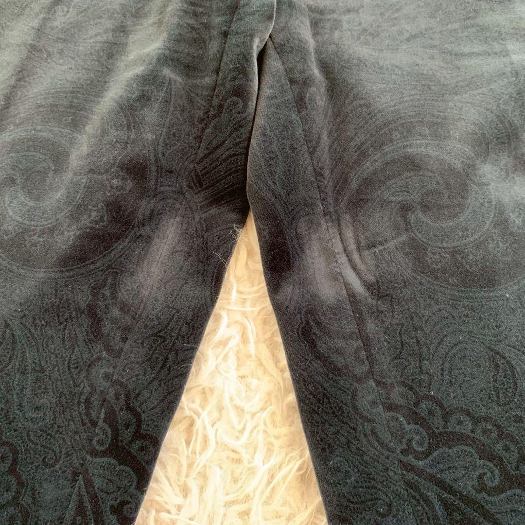 ETRO　エトロ　ベロア　ペイズリー　総柄　メタルボン　スーツ　セットアップ