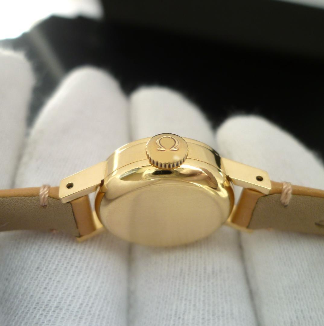 オメガ　1963年 18金無垢　カットガラス　レディース OH済　美品！