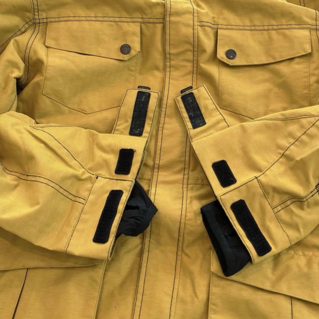 ACC♡メンズ スノボウェア ジャケット フルジップ イエロー M