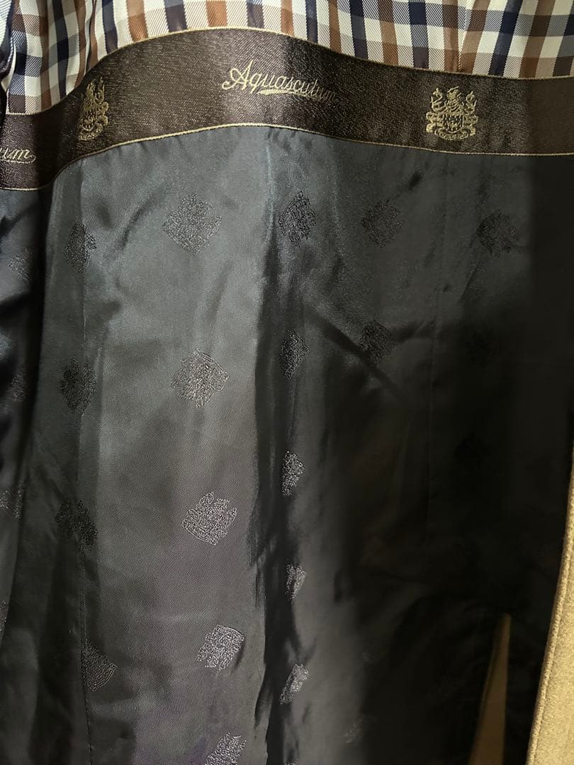 美品◼️アクアスキュータム Aquascutum ウールカシミヤトレンチコート10