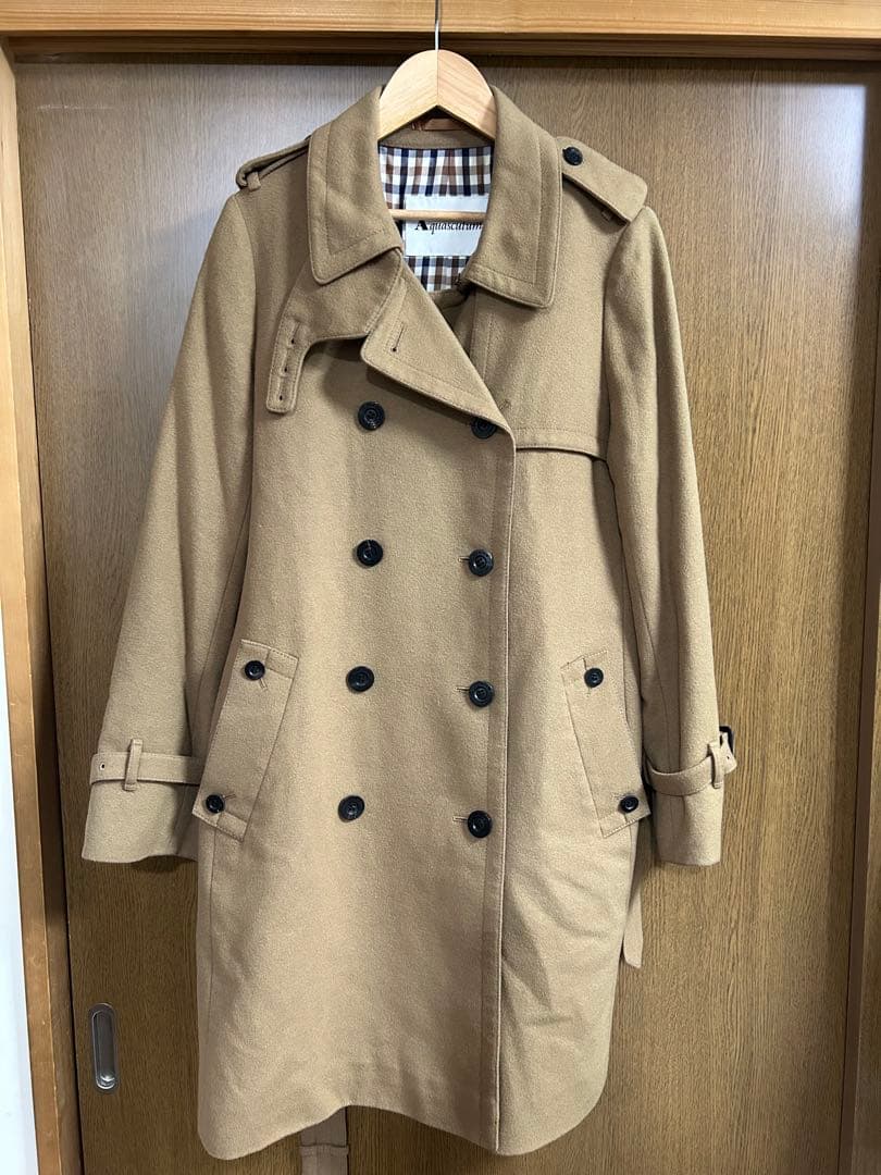 美品◼️アクアスキュータム Aquascutum ウールカシミヤトレンチコート10