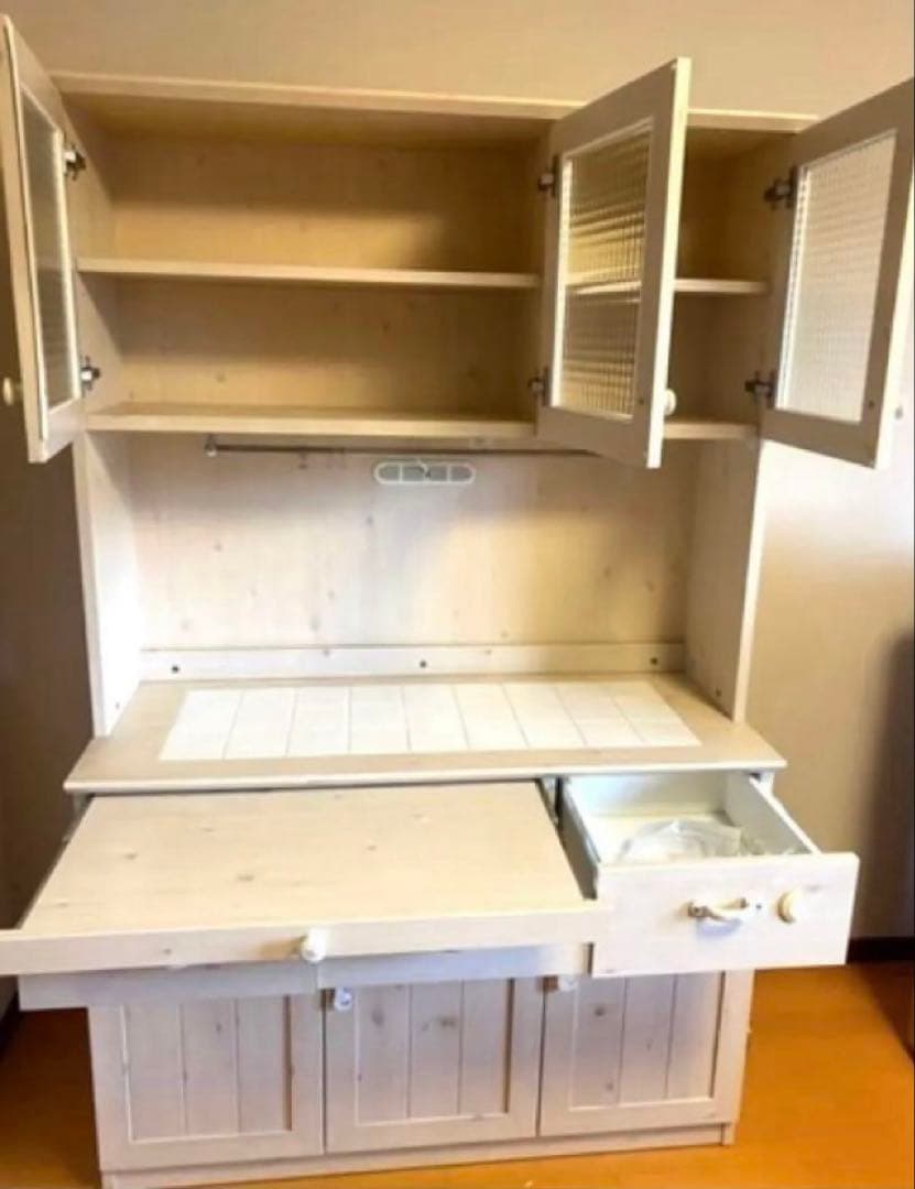 オシャレ食器棚　レンジボード　キッチンカウンター　北欧風