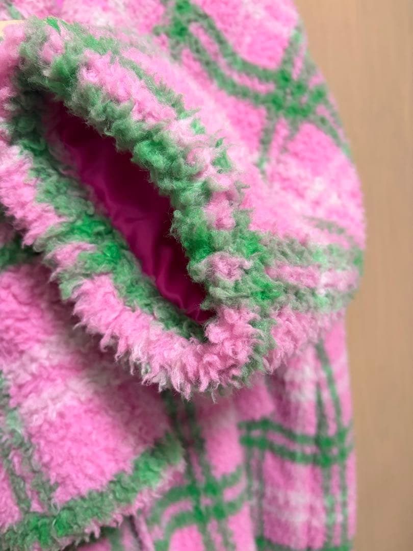 Maison Special チェックボアオーバーコート