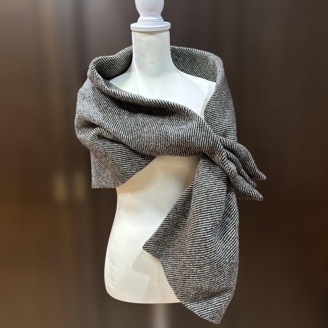 Yohji Yamamoto +Noir ヘリンボーン変形ストール