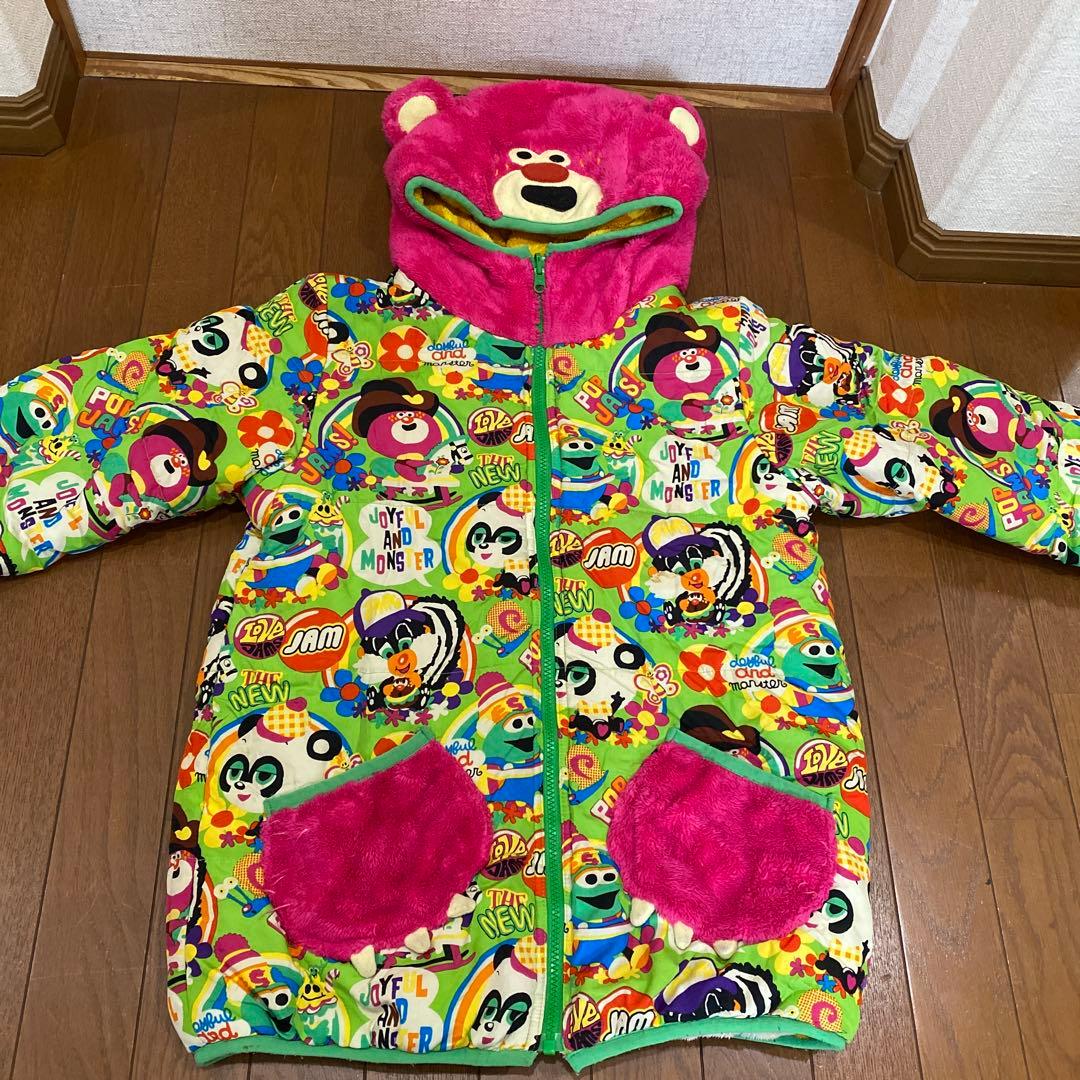 カラフルキャラクター フリースジャケット 160㎝　M リバーシブル
