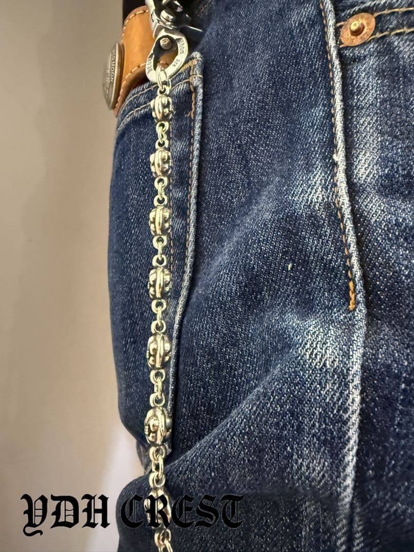 ★XXXCHAN　ウォレットチェーン　バイカー必須ウォレットシルバチ　刻印有り