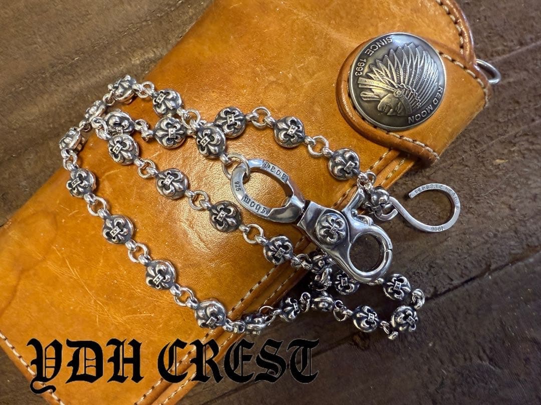 ★XXXCHAN　ウォレットチェーン　バイカー必須ウォレットシルバチ　刻印有り