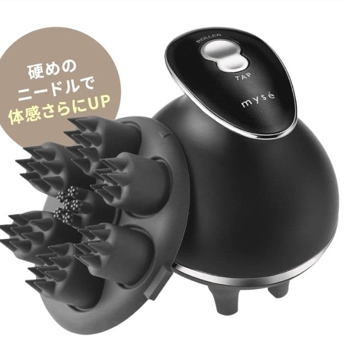 mysé ヘッドスパマッサージャー ブラック