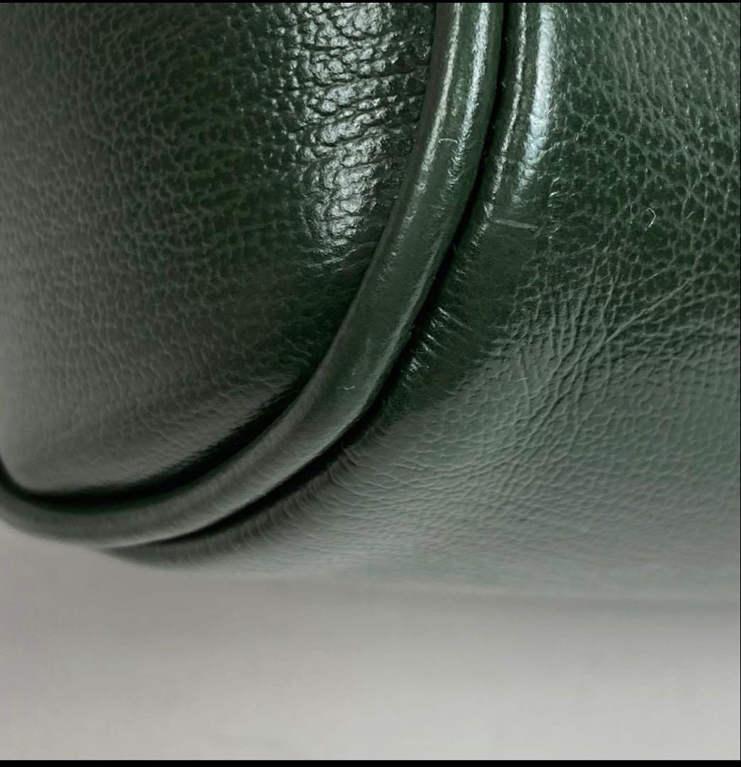 LOEWE ベラスケス クラッチバッグ レザー グリーン【中古】