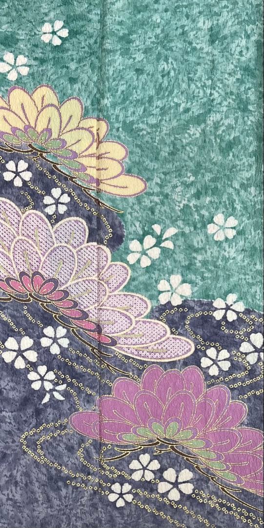 振り袖　フルセット　長襦袢付　金彩加工　疋田柄　結婚式　ふくれ織　成人式　740