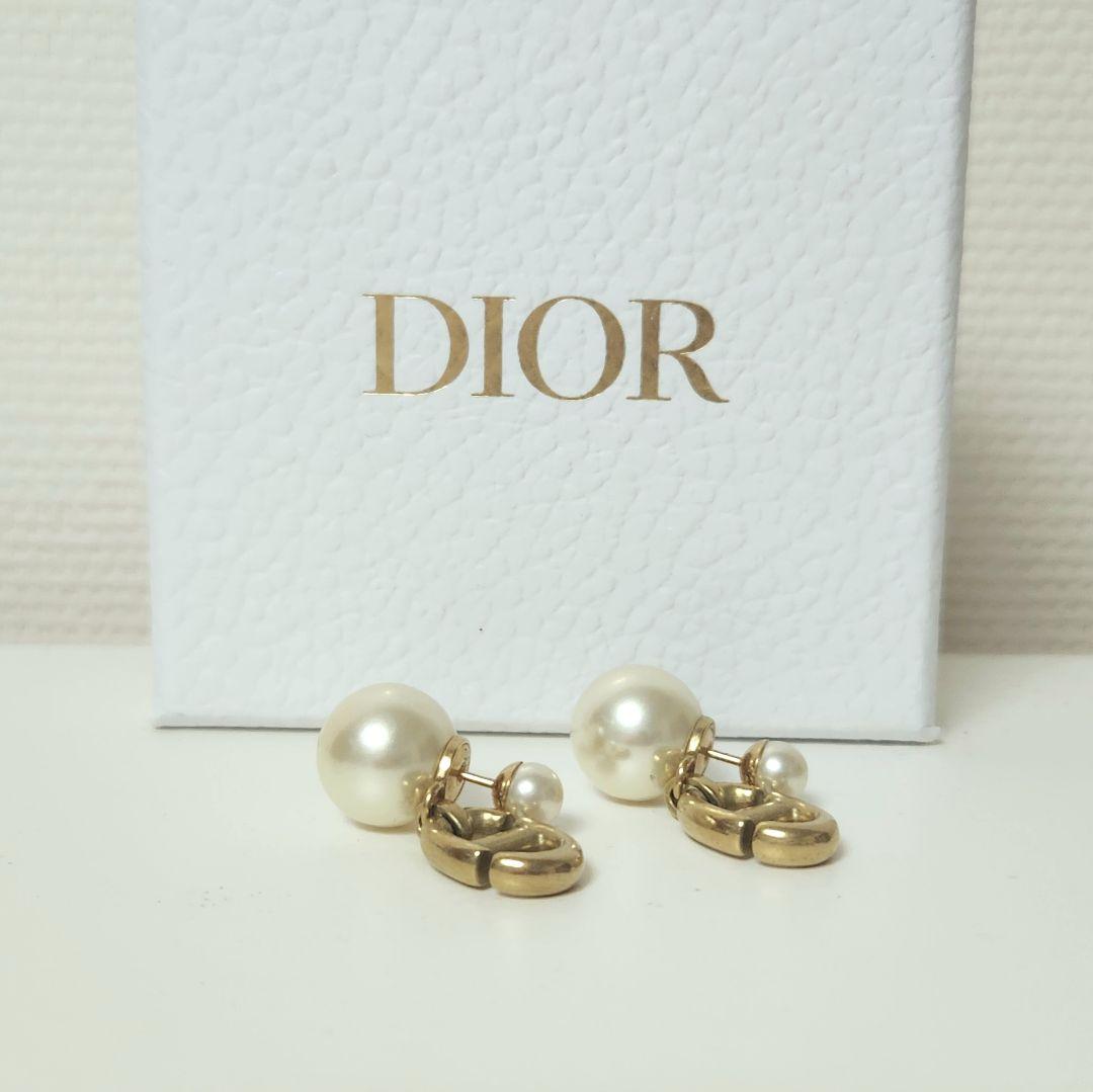 【A】【正規品】Dior トライバルボール CDロゴ ピアス 美品