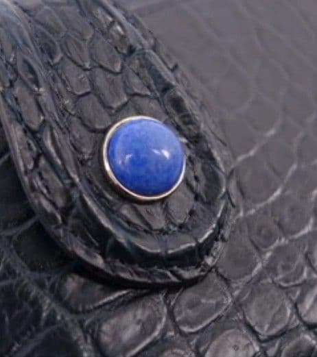 クロコダイル長財布　パワーストーン付　福財布