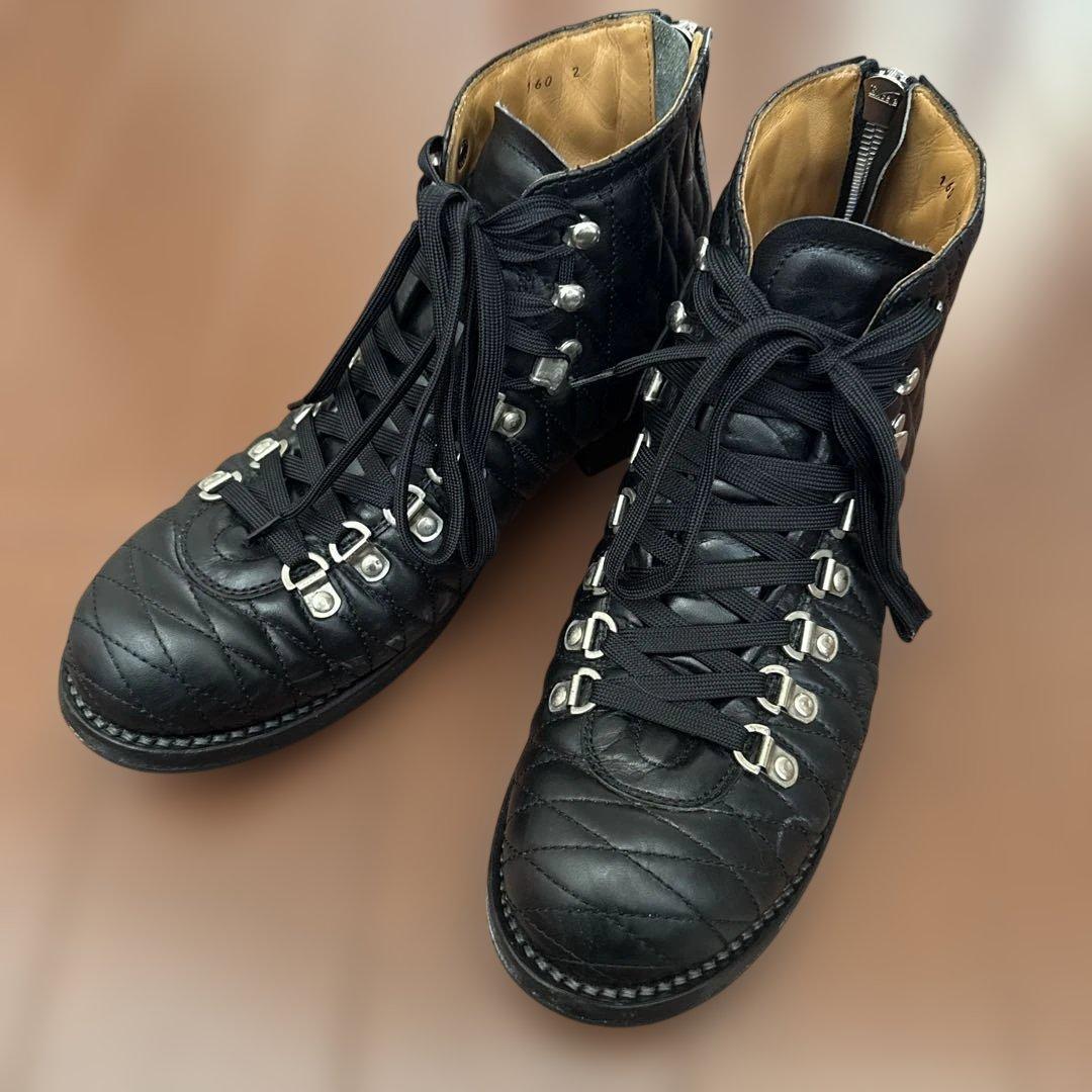 2時間値下げ　AKM キルティングレザーマウンテンブーツ シューズ