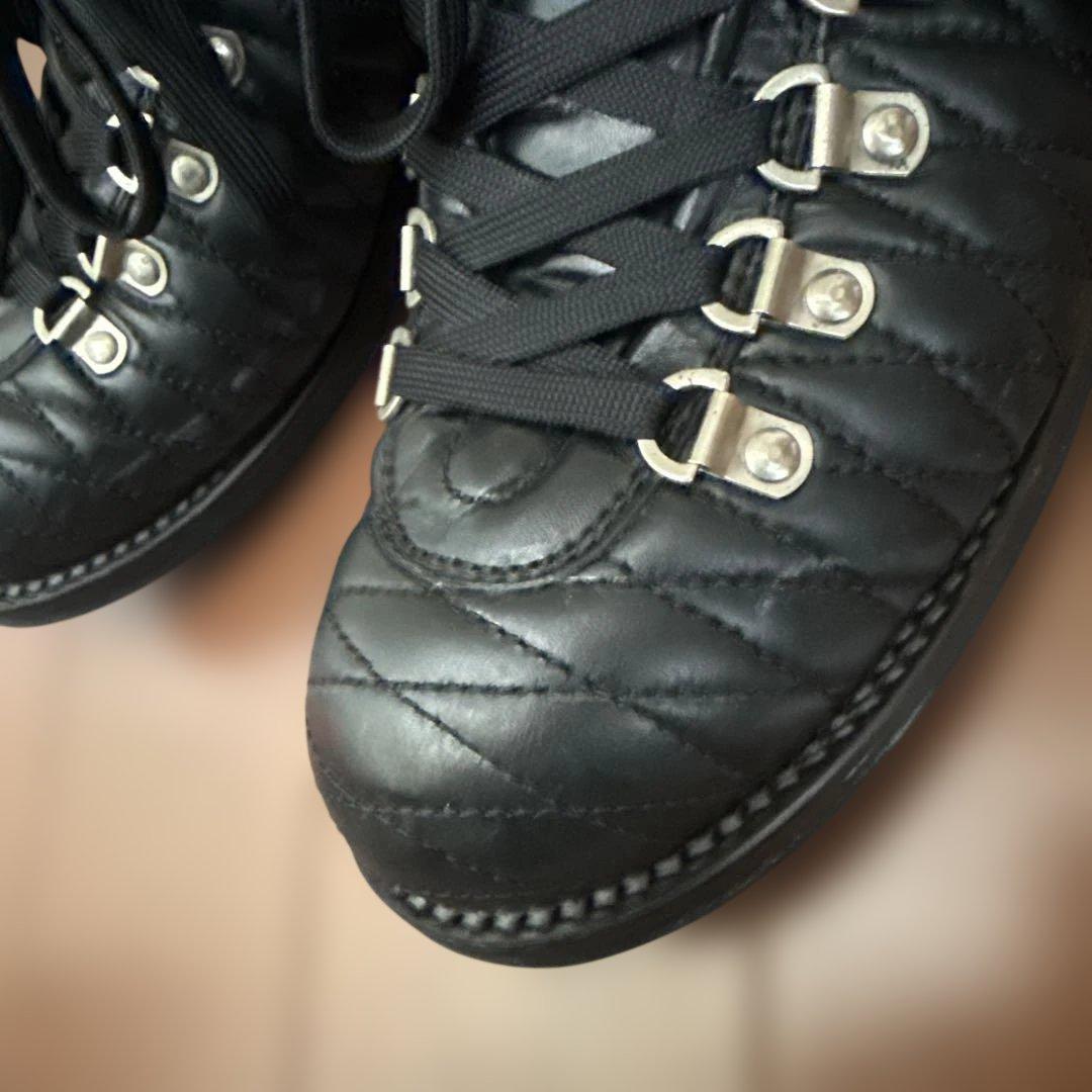 2時間値下げ　AKM キルティングレザーマウンテンブーツ シューズ