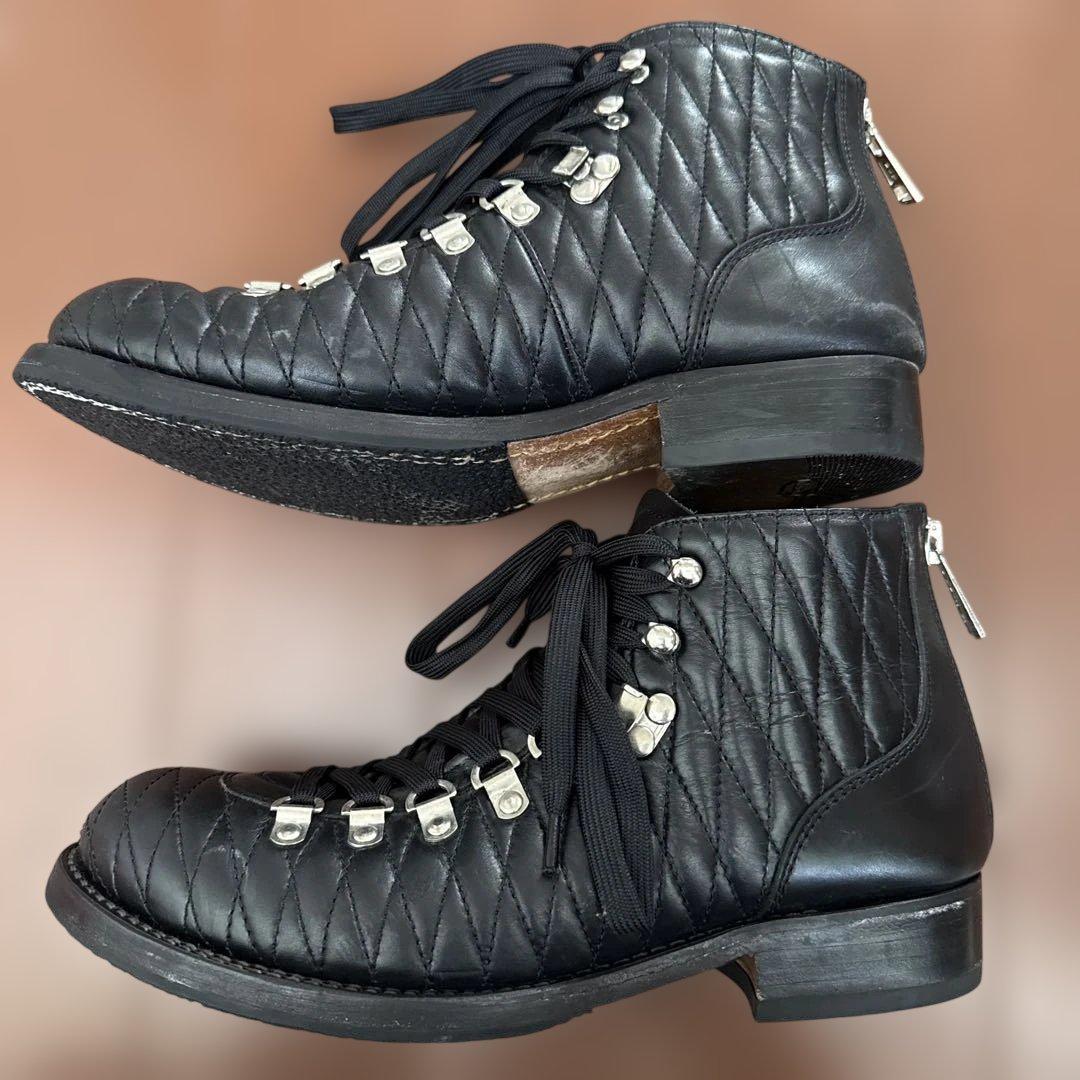 2時間値下げ　AKM キルティングレザーマウンテンブーツ シューズ