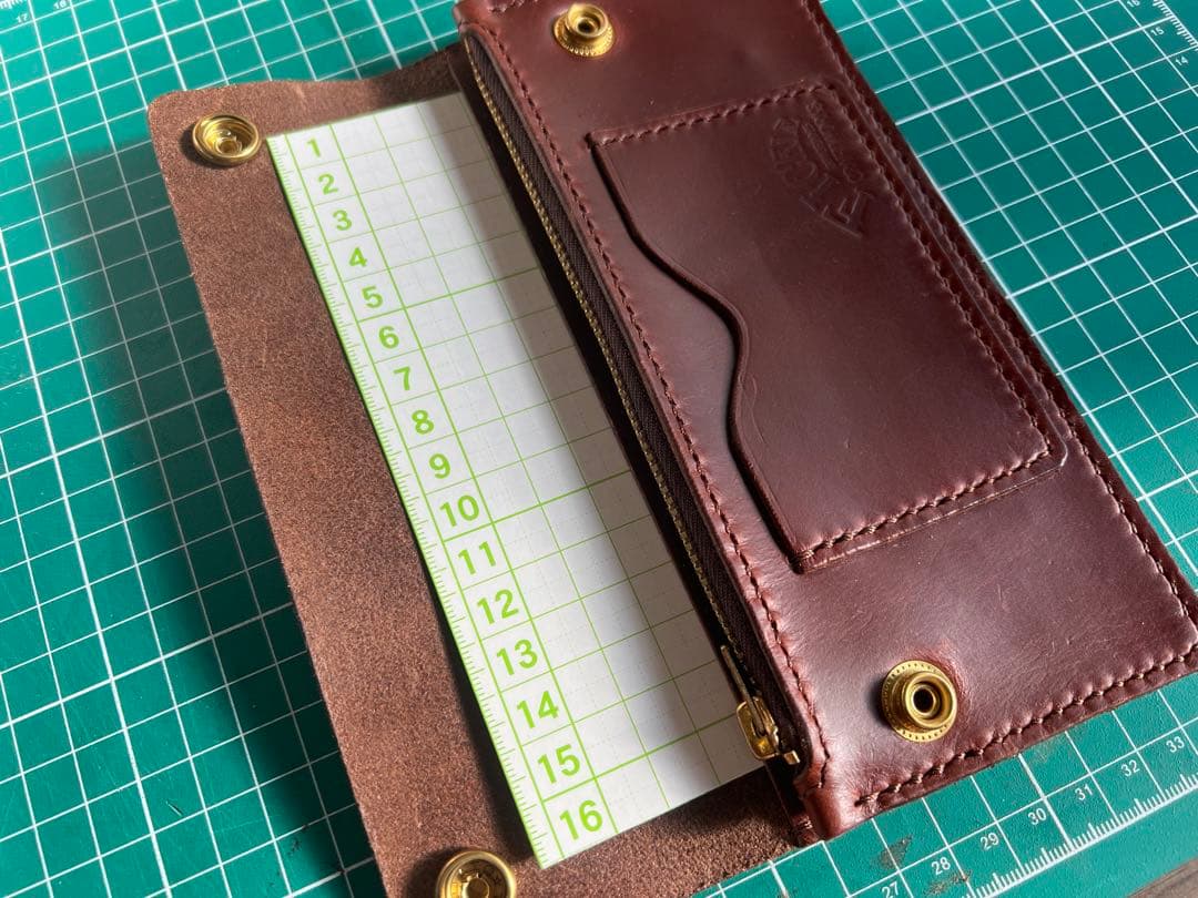 クロムエクセル　トラッカーウォレット　革　ハンドメイド