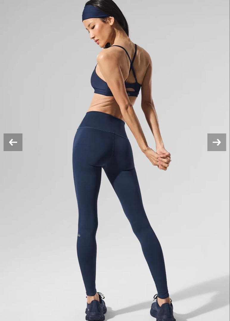 alo yoga ハイウエスト Airlift レギンス ネイビー　M 公式購入