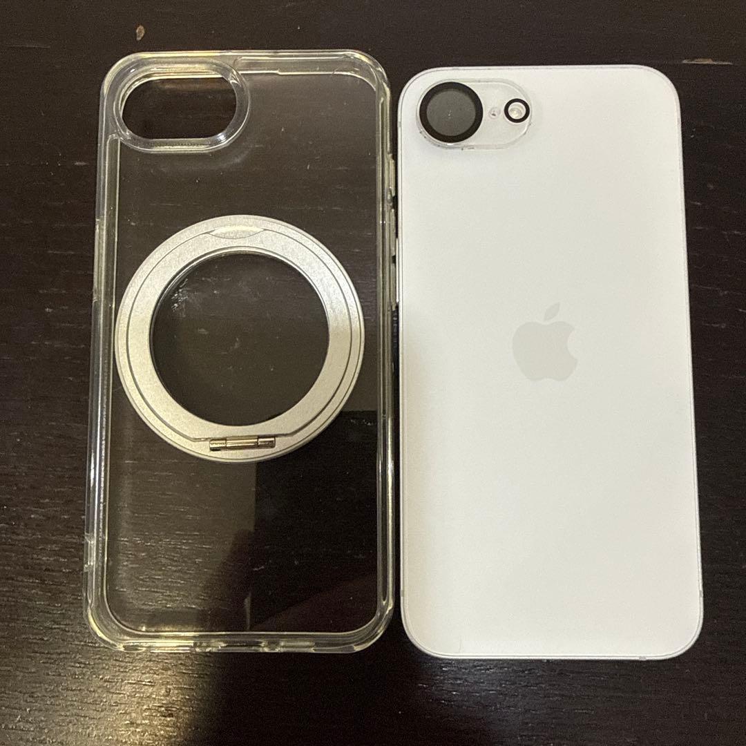美品Apple iPhone16e ホワイト 本体とケース付き