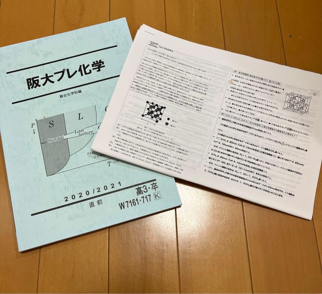 説明欄必読　阪大プレ化学　山下幸久　全プリント付き