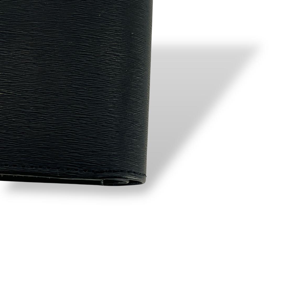 ポーター　カレント　二つ折り財布　プレートロゴ　コンパクトウォレット　ブラック