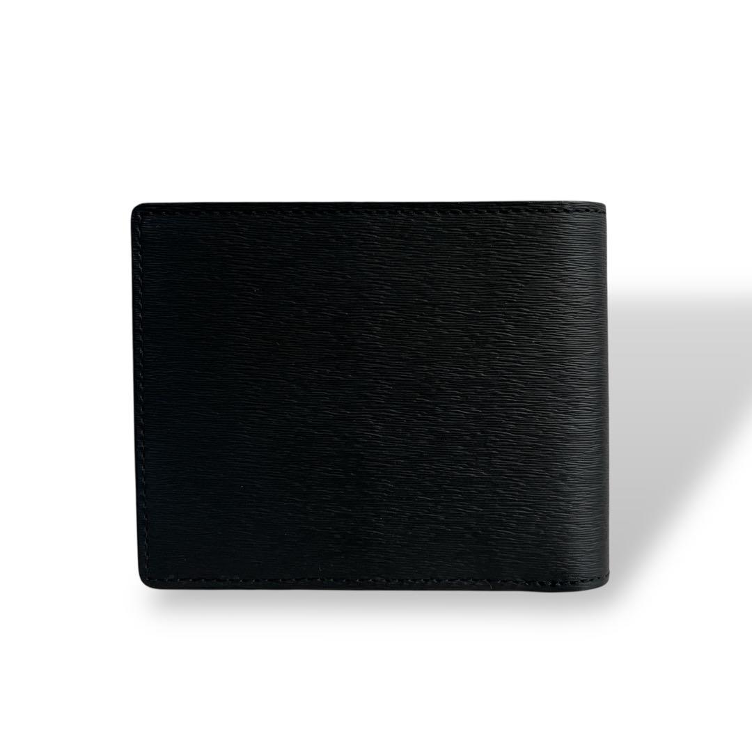 ポーター　カレント　二つ折り財布　プレートロゴ　コンパクトウォレット　ブラック