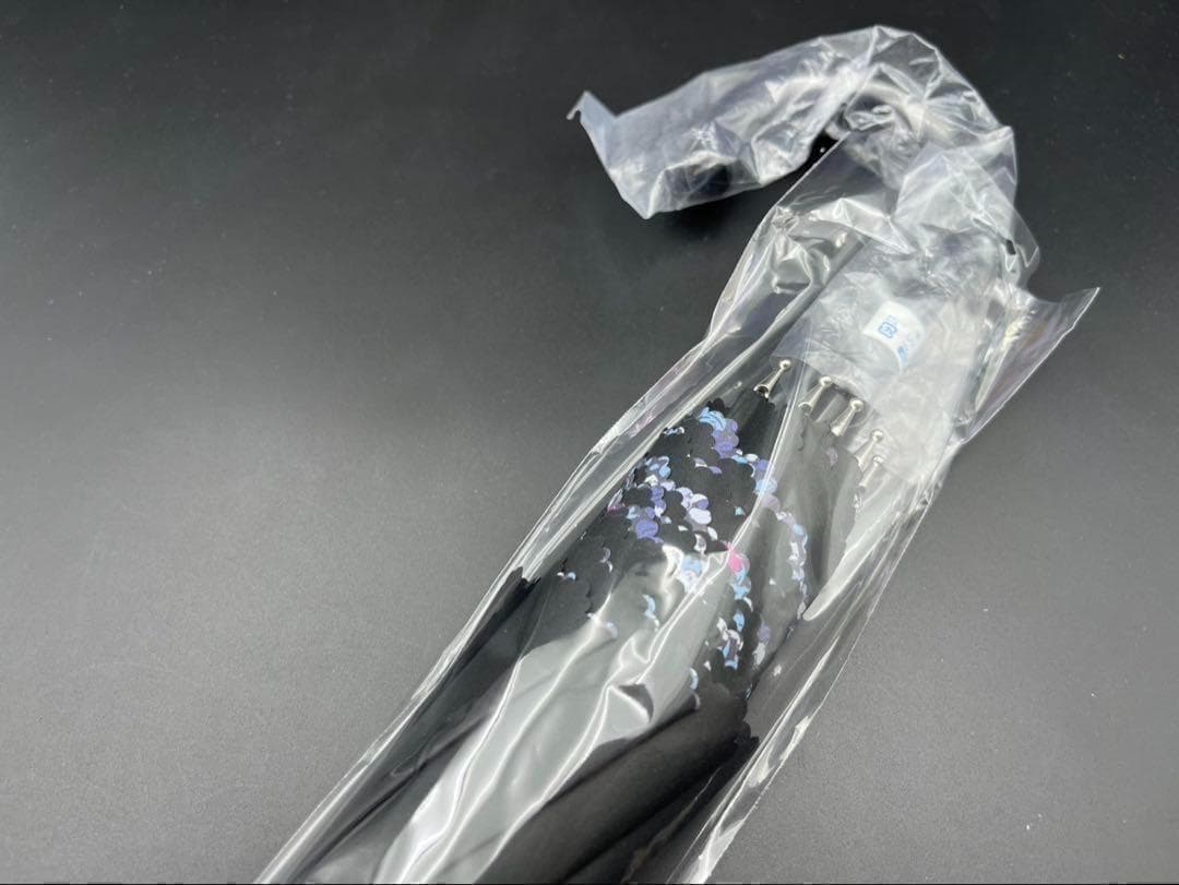 匿名配送 万博限定 全天候対応 ミャクミャクUVカット長傘 花柄晴雨兼用 黒色