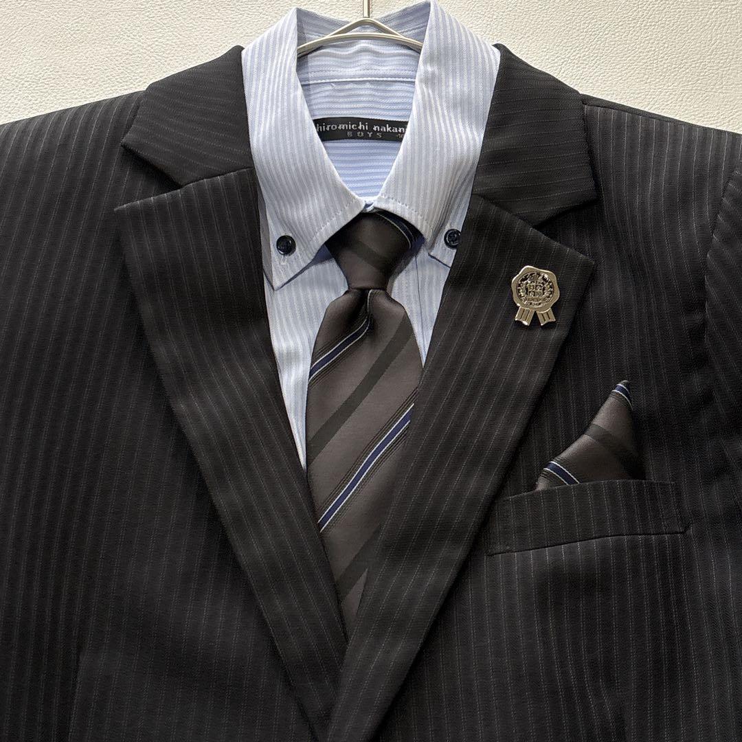 【極美品】ヒロミチ ナカノ 男の子 黒 セットアップ 卒服5点セット 165㎝