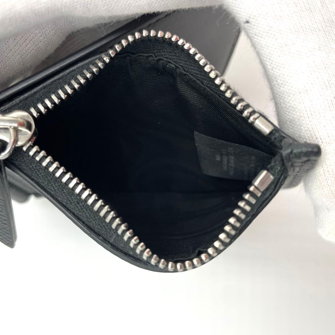 【超美品】メゾンマルジェラ 4ステッチ マネークリップ 二つ折り財布 ブラック