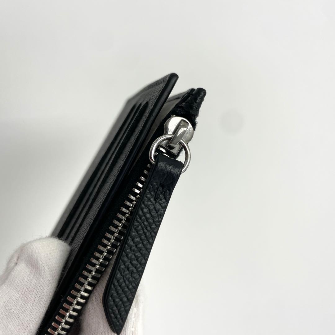 【超美品】メゾンマルジェラ 4ステッチ マネークリップ 二つ折り財布 ブラック