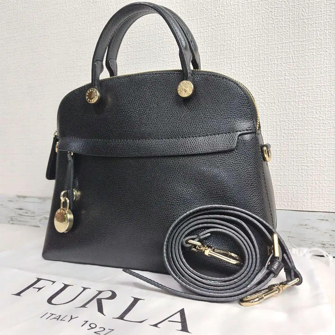 ✨美品✨FURLA　パイパー　ショルダーバッグ　Sサイズ　2way 　ブラック