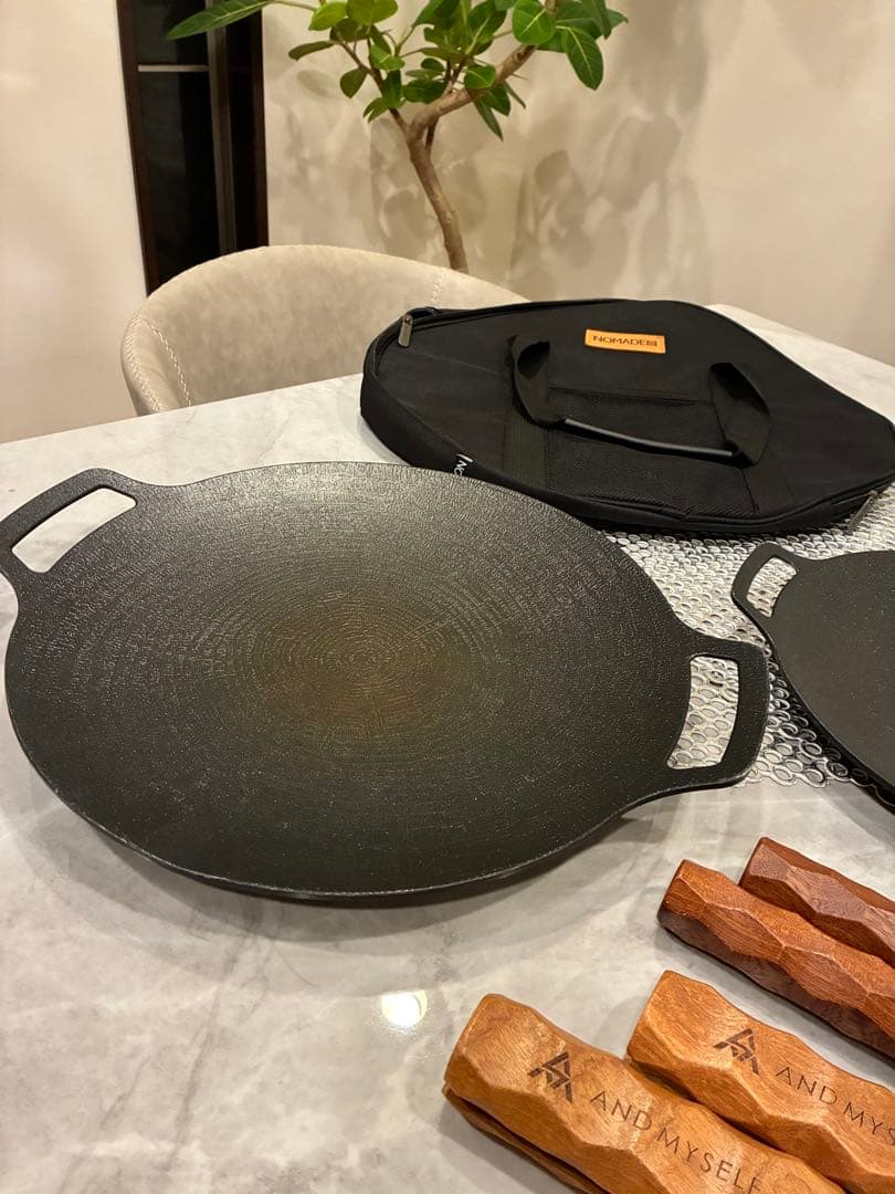 未使用有✨JHQマルチグリドル33㎝・25㎝　2枚セット➕ バッグ➕グリップ