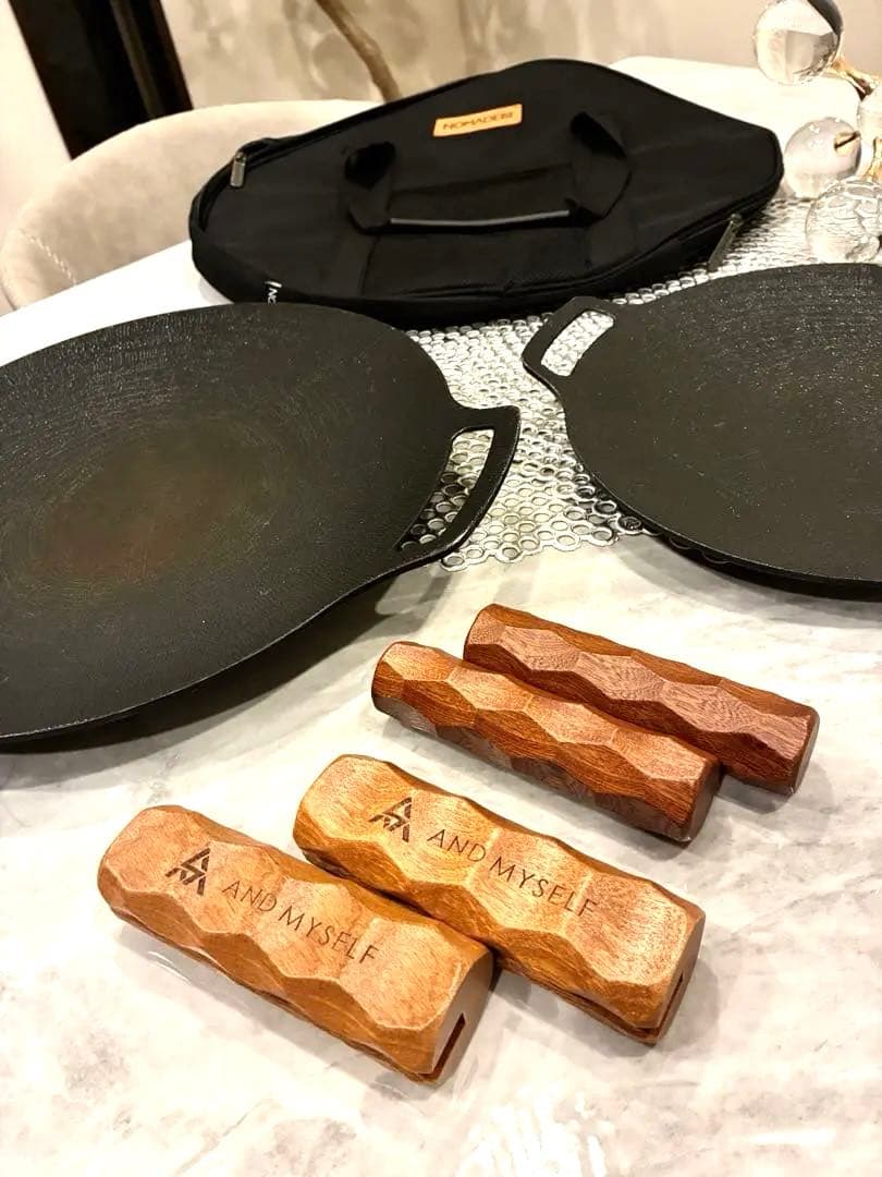 未使用有✨JHQマルチグリドル33㎝・25㎝　2枚セット➕ バッグ➕グリップ