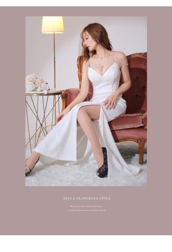 【完売品】 ROBE de FLEURS/ローブドフルール 谷間魅せロングドレス